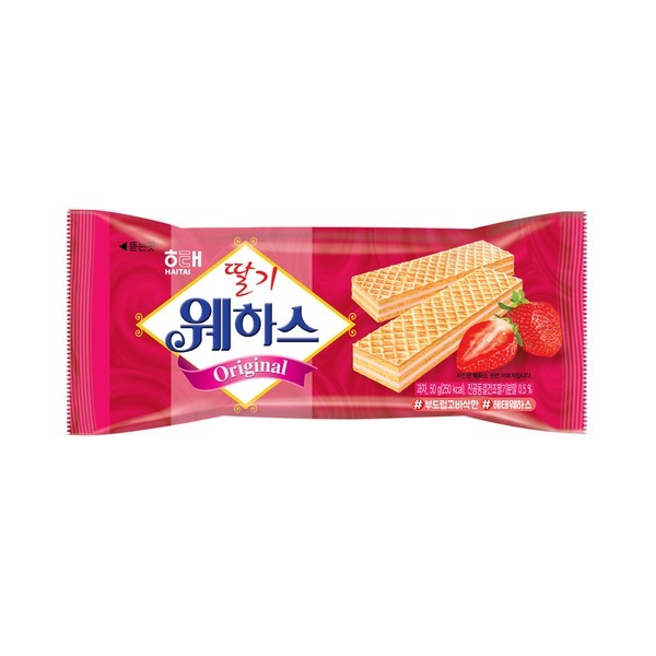 [해태] 웨하스 딸기 50g