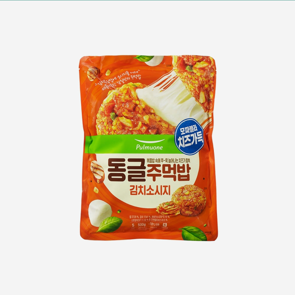 [풀무원] 동글주먹밥 김치소시지  500g